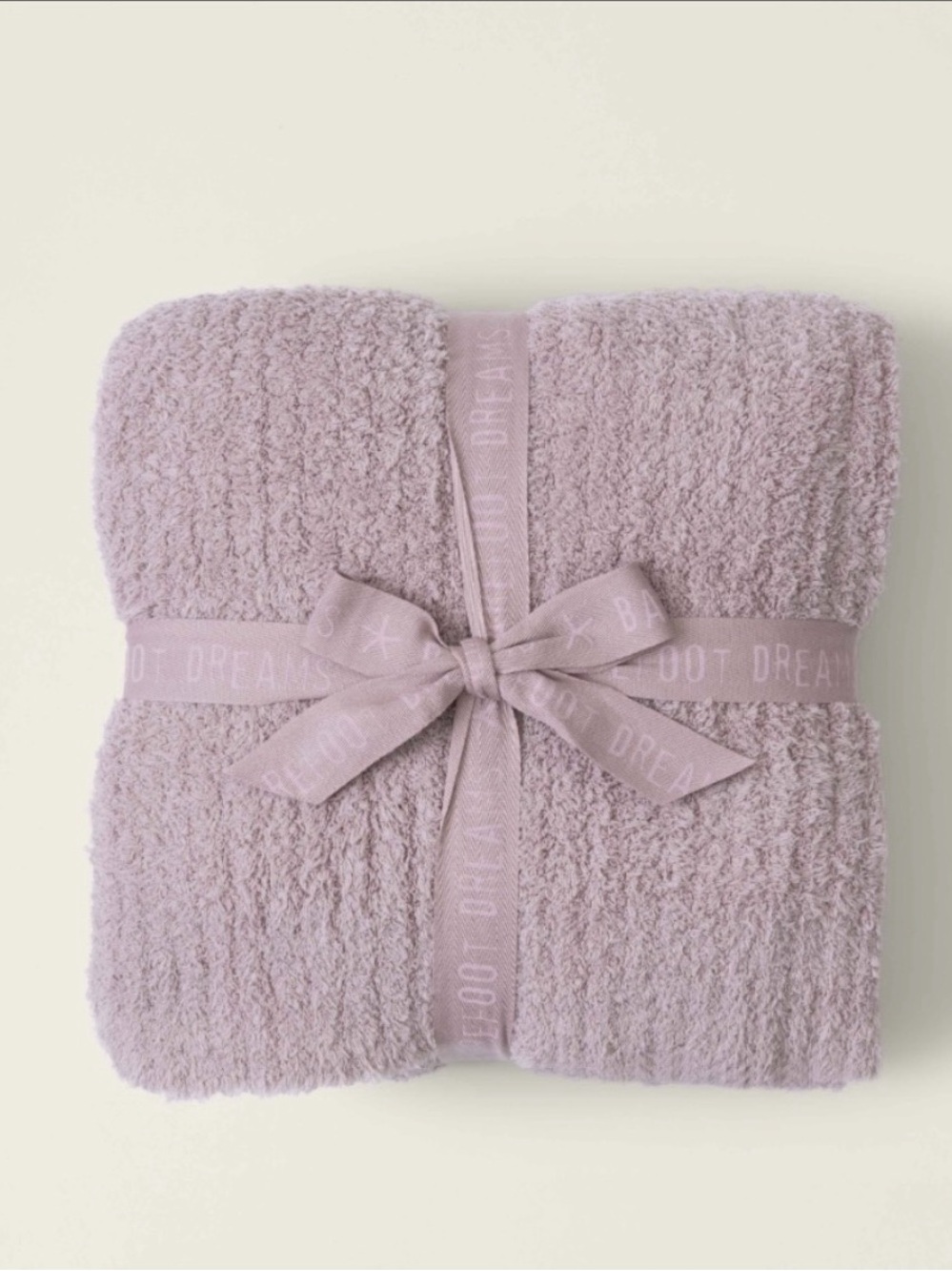 NWT Barefoot Dreams CozyChic Ribbed Throw Blanket 54x72 in “Faded Rose”